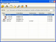 Actual Address Book Recovery screenshot
